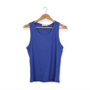 NWT Ena Pelly Blue Racer Ribbed Knit Tank Top